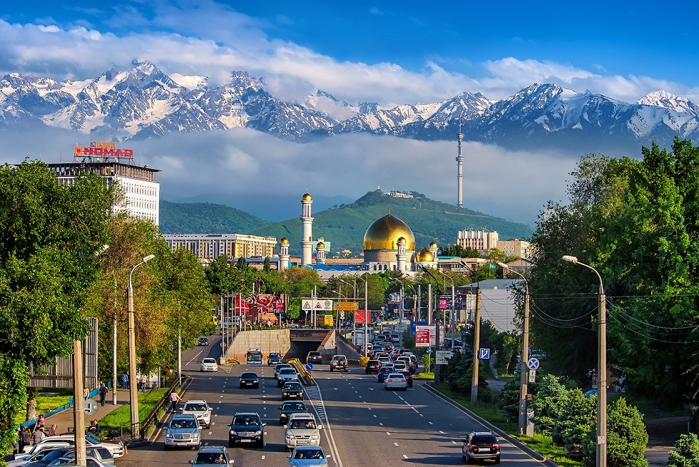 Lower part of Almaty city centre, photo by Deonisy Mit