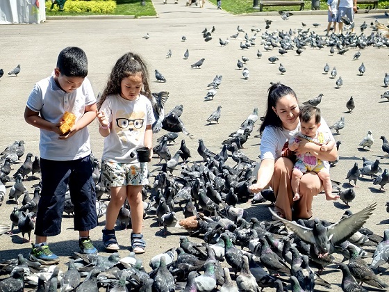 In the park named after 28 Panfilovites, Almaty