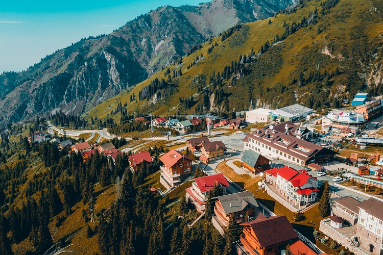 The lower part of Shymbulak resort